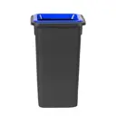 Мусорное ведро 20 л Plafor Fit bin черный бак с синей крышкой с отверстием