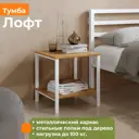 Тумба прикроватная Домаклево 40x43x34.5 см сталь и дерево цвет дуб сонома/белый
