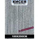 Нитяная штора Кисея межкомнатная серый 100x200 см с люрексом