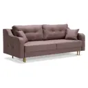 Диван Ладья Тавир 226x91x99 см микрофибра цвет розовый