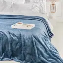 Плед Ecotex Queen 150x200 см микрофибра цвет синий