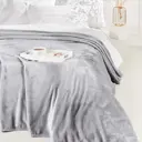 Плед Ecotex Queen 180x200 см микрофибра цвет светло-серый