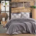 Плед Arya home Maria 240x220 см хлопок цвет серый