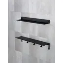 Полка для ванной Метпром Betta PolkaBetta 12x10x12см прямоугольный настенный металл цвет черный