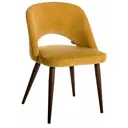 Кресло R-Home Lars 52.50x76.50x57.50 см цвет желтый/орех