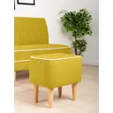 Пуф Monofix Амма 42x42x42 см велюр цвет горчичный