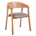 Кухонный стул R-Home Dalia bianco 59.5x77x50 см микровелюр цвет серый