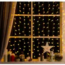 Электрогирлянда комнатная Занавес 1.2x1.5 м 120 LED теплый белый свет 8 режимов