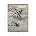 Картина Алексея Макарова "Геликоптер" матовый холст в раме 80x60 см