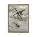 Картина Алексея Макарова "Геликоптер" матовый холст в раме 60x45 см