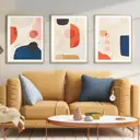 Набор постеров 28 картин "Яркие абстракции" 70x50 см 3 шт, в тубусе без рамы