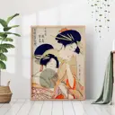 Постер 28 картин "Две гейши репродукция Китагава Утамаро" 40x30 см в тубусе без рамы