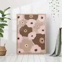 Постер 28 картин "Абстракция бежевые цветы красками" 50x40 см в тубусе без рамы