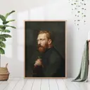 Постер 28 картин "Винсент Ван Гог портрет репродукция" 50x40 см в тубусе без рамы