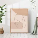 Постер 28 картин "Абстракция женщина со спины" 70x50 см в тубусе без рамы