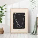 Постер 28 картин "Черная абстракция прямоугольник рисунок" 50x40 см в тубусе без рамы