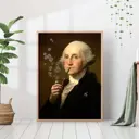 Постер 28 картин "Джордж Вашингтон портрет пузыри" 70x50 см в тубусе без рамы