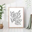 Постер 28 картин "Изогнутая ветка эскиз" 50x40 см в тубусе без рамы