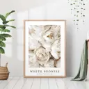 Постер 28 картин "Пионы белые" 50x40 см в тубусе без рамы