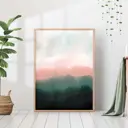 Постер 28 картин "Абстракция пейзаж лес" 70x50 см в тубусе без рамы