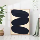 Постер 28 картин "Абстракция черные формы" 50x40 см в тубусе без рамы