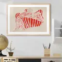 Постер 28 картин "Девушка в кресле София Линд" 40x30 см в тубусе без рамы