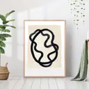 Постер 28 картин "Абстракция силуэты черными линиями" 50x40 см в тубусе без рамы