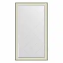 Зеркало с рамой Evoform Exclusive-G 94x169 см цвет рамы белая кожа с хромом