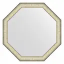 Зеркало с рамой Evoform Octagon 70x70 см цвет рамы брашированное серебро