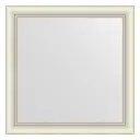 Зеркало с рамой Evoform Definite 64x64 см цвет рамы белый с серебром