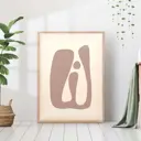 Постер 28 картин "Абстракция символ на бежевом" 40x30 см