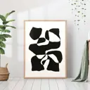 Постер 28 картин "Абстракция орнамент черно белый" 70x50 см