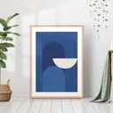 Постер 28 картин "Синяя абстракция" 70x50 см