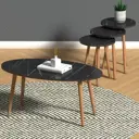 Комплект журнальных столиков Ismat Decor 4 шт Elips Set черный