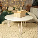Журнальный столик круглый Диалан-строй 85x85x45 см белый