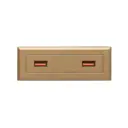 Розетка выдвижная встраиваемая Navako Stripe 12023 горизонтальная 2 USB цвет золотой