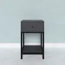 Тумба прикроватная 40x68x30 см 1 ящик ЛДСП цвет графит