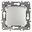 Розетка Эра 12 2P+E Schuko со шторками с крышкой 16A-250В IP20 алюминий