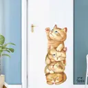 Наклейка интерьерная Simaland на дверь "Котята-непоседы" 58x22 см