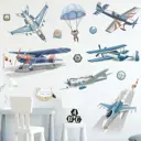 Наклейка интерьерная Simaland цветная "Авиация" 30x90 см набор 2 листа
