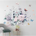 Наклейка интерьерная Simaland цветная "Букет астр и бабочки" 30x90 см набор 2 листа