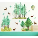 Наклейка интерьерная Simaland цветная "Олени в сосновом лесу" 60x90 см
