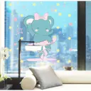 Наклейка интерьерная Simaland цветная "Слонёнок-балерина" 58x60 см