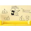 Наклейка интерьерная Simaland чёрная "Котята-малыши" 60x90 см