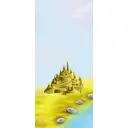Наклейка для дверей и мебели Wallfix "Песчаный замок" 95x220 см, W067