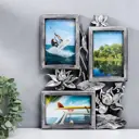 Фоторамка на 3 фото 10x15 см "Лотосы" тёмное серебро 36x27 см