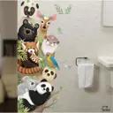 Наклейка интерьерная "Редкие звери" 30x90 см набор 2 листа