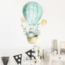 Наклейка интерьерная цветная "Зайчик на воздушном шаре" 36x60 см