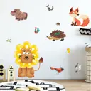 Наклейка интерьерная цветная "Смешные звери" 30x90 см