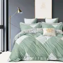 Комплект постельного белья Home Mercury Мятное пралине 28064, двуспальный, поплин, разноцветный